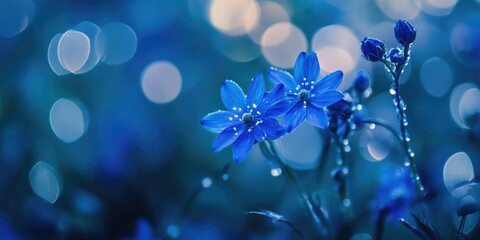 Leinwandbilder - Blue bokeh