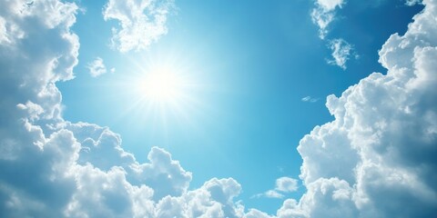Poster - Natural design of a blue sky on a bright day.