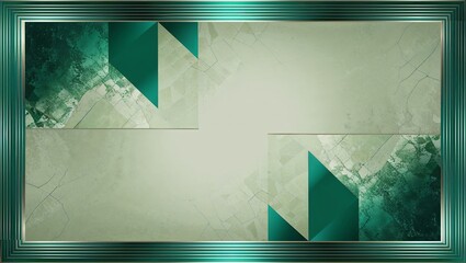 Sticker - Abstract geometric pattern with teal and white colors.