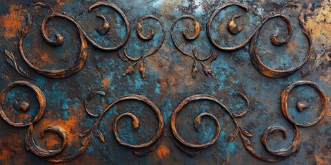 Poster - abstract background of aged iron for design.