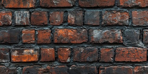 Aufkleber - Close-up of a brick wall from an old building.