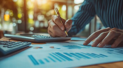 Poster - Business Analysis with Charts and Calculations