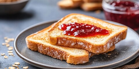 Poster - Toast with milk jam