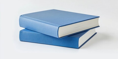 Poster - Blue hardcover book set against a white background.