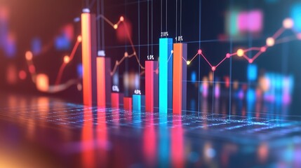 Poster - Colorful Data Visualization with Chart and Graph Elements