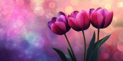 Aufkleber - Lovely tulips created using color filters.