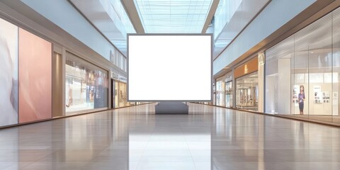 Poster - Blank billboard posters in the shopping center, vacant advertising billboard.