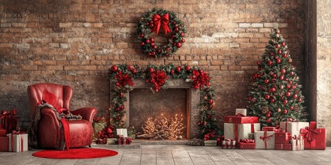 Aufkleber - Christmas backdrop. Selective emphasis.
