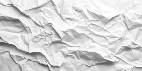 Poster - Texture of wrinkled white paper