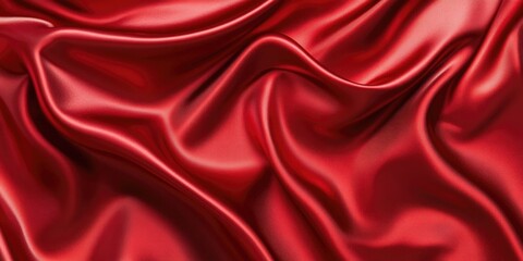 Aufkleber - Beautiful, smooth red satin with copy space.
