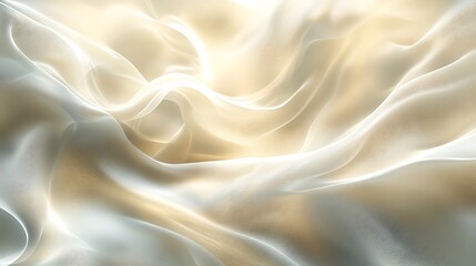Aufkleber - A soft, flowing fabric surface with a delicate, light color creates an ethereal, tranquil atmosphere.