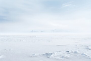 Canvas Print - Empty snowy arctic landscape horizon outdoors nature.