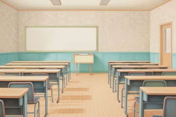 Canvas Print - Classroom architecture furniture building.