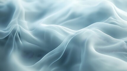 Aufkleber - A soft, flowing fabric in light blue hues, creating a serene and dreamy atmosphere, with gentle waves and textures.