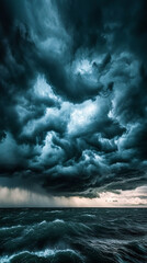 Wall Mural - stormy skies reflecting anger - dark and ominous atmospheric scene