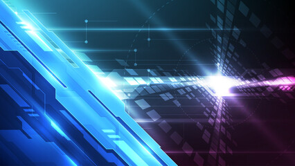 Poster - Abstract technology digital hi-tech background. Vector illustration for your design