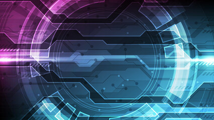 Poster - Abstract technology background. Futuristic interface. Vector illustration for your design