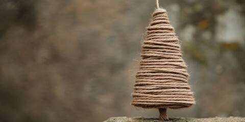 Aufkleber - Decoration - Christmas tree crafted from twine