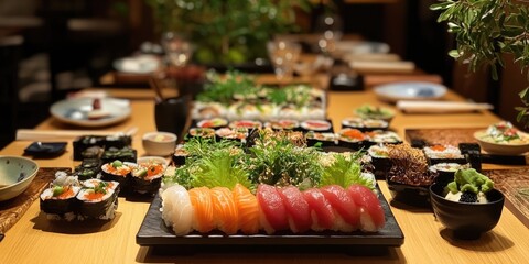 Poster - Sushi table set up