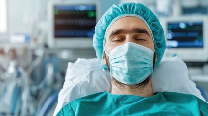 Wall Mural - patient under anesthesia in operating room