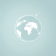 Poster - The design features a globe with an airplane creating a trail, representing exploration, wanderlust, and global travel. Generative AI
