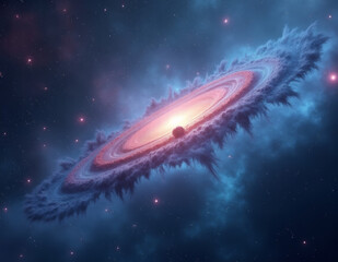 Wall Mural - space theme. generative ai.