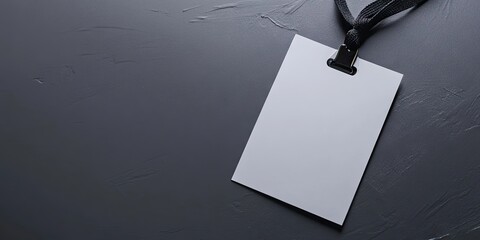 Aufkleber - Blank nametag on a gray background, providing copy space.
