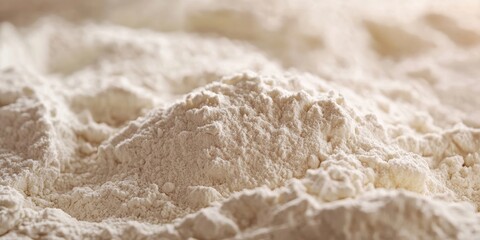 Poster - Close-up photo of flour, used for baking bread, with a shallow depth of field.