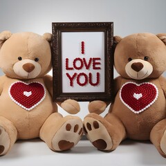 Teddy bears on Valentine day