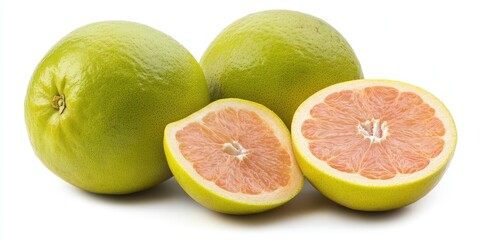 Aufkleber - Fresh Grapefruit, green on a white backdrop.