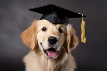 Sticker - Graduation puppy retriever animal.