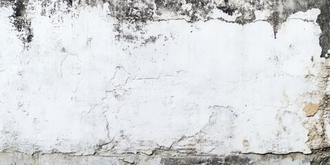 Canvas Print - Old white concrete wall - texture or background