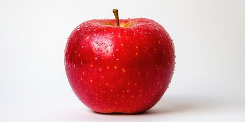 Poster - Red apple displayed on a white background