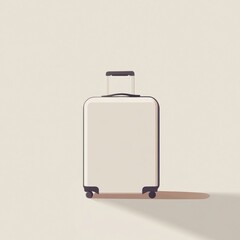 Poster - This minimalist suitcase illustration features clean lines and a sleek design, perfect for conveying effortless travel style. Generative AI