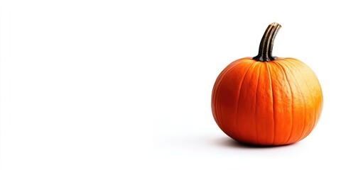 Poster - pumpkin isolated on a white background with copyspace, Halloween arrangement