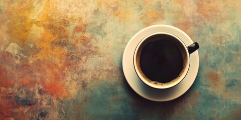 Aufkleber - Black coffee on a vintage background