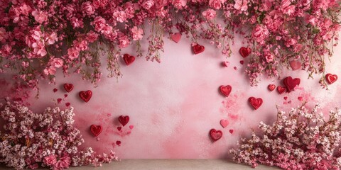Aufkleber - Charming backdrop for Valentine's Day