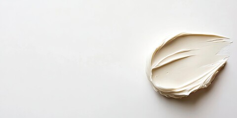 Poster - Cosmetic cream isolated on a white background with copy space, top view, close-up.