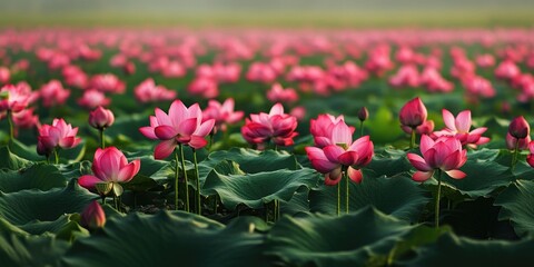 Aufkleber - The lotus flowers are arranged in rows to serve as a natural background or wallpaper.