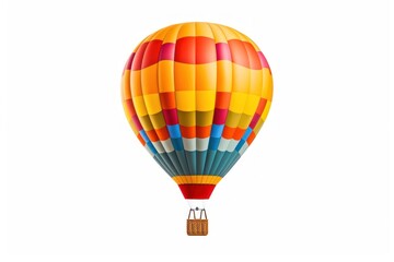 Wall Mural - Balloon aircraft vehicle white background.