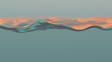 Poster - Abstract tech background in the form of blue waves, consisting of a large number of digital connection lines. Bright neon and vibrating wave