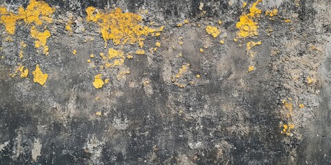 Aufkleber - A vertical close-up of a grimy gray wall featuring yellow specks.