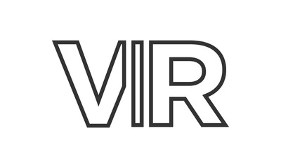 Poster - VIR logo design template with strong and modern bold text. Initial based vector logotype featuring simple and minimal typography. Trendy company identity.