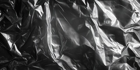 Poster - Black and white texture of a plastic bag. Abstract background and texture for design purposes.