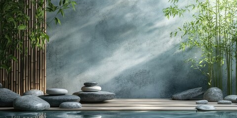 Poster - Spa environment or wellness backdrop with room for text