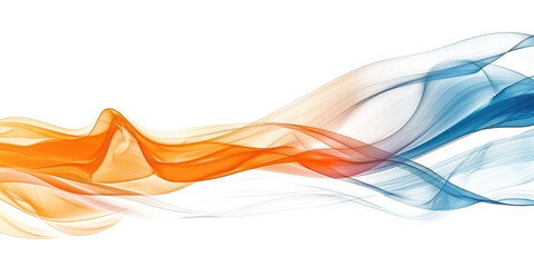 Poster - orange blue smoke isolated on white or transparent png