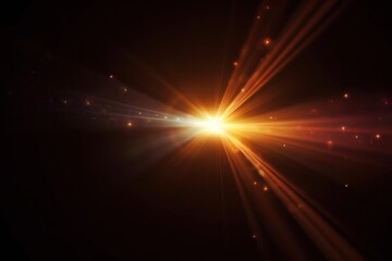 Canvas Print - Lens flare effect, black background,