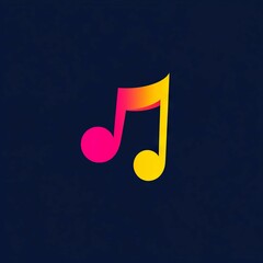 Music note icon. Colorful music note icon with gradient effect. Perfect for musical projects.