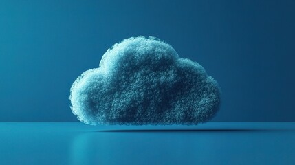 Poster - Soft Cloud Formation on Blue Background