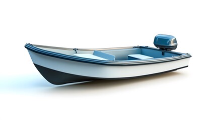 Wall Mural - Motor boat for the rest isolated on a white background. 